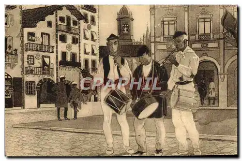Cartes postales Folklore Pays basque espagnol Les tambourinos