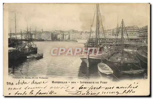 Cartes postales Marseille Interieur du port Bateaux