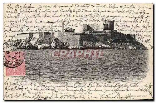 Cartes postales Marseille Le chateau d&#39If vue prise en mer