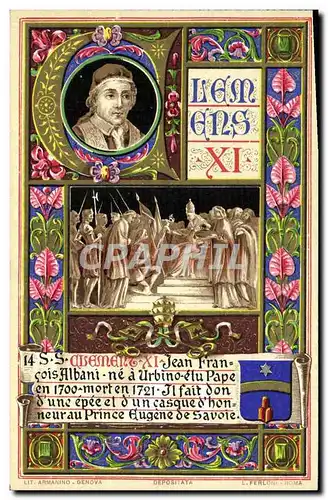 Cartes postales Pape Clement XI