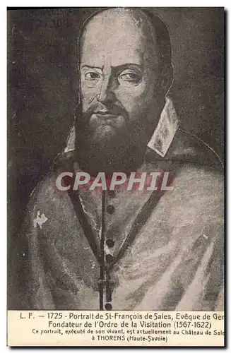 Ansichtskarte AK Portrait de St Francois de Sales Eveque de Geneve Fondateur de l&#39ordre de la Visitation