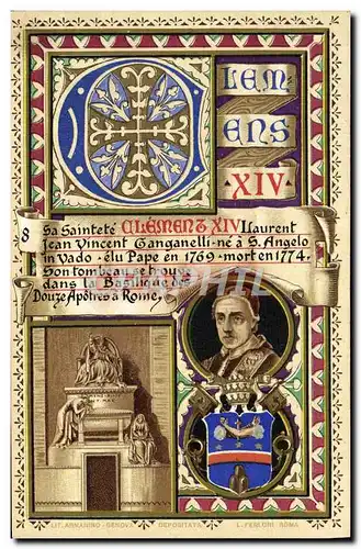 Cartes postales Pape Clement XIV