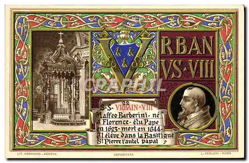 Cartes postales Pape Urbain VIII