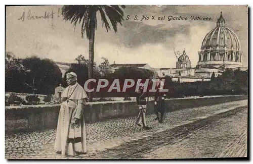 Cartes postales Pape SS Pio X nel Giardino Vaticano