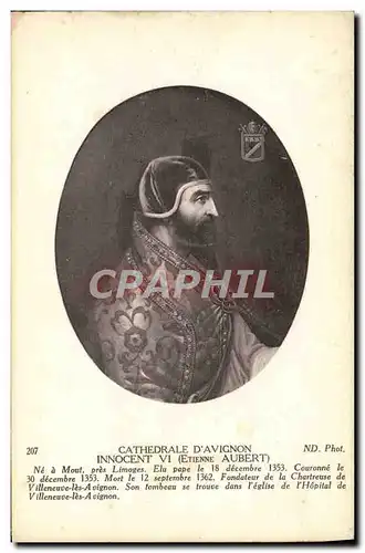 Cartes postales Cathedrale d'Avignon Innocent VI Etienne Aubert