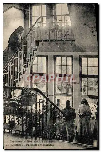 Cartes postales Infirmerie Hopital de Spire Escalier du pavillon des malades