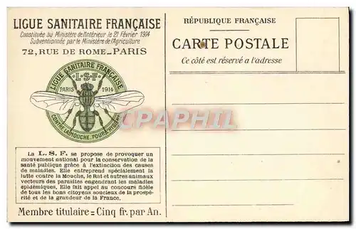 Ansichtskarte AK Ligue Sanitaire Francaise Rue de Rome Paris Moustique