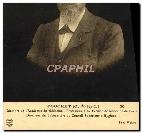 Cartes postales Pouchet Membre de l&#39Academie de Medecine Professeur a la Faculte de Medecine de Paris Directe