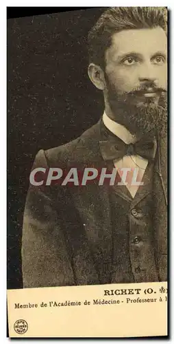 Cartes postales Richet Membre de l&#39Academie de Medecine Professeur a la Faculte de Medecine de Paris