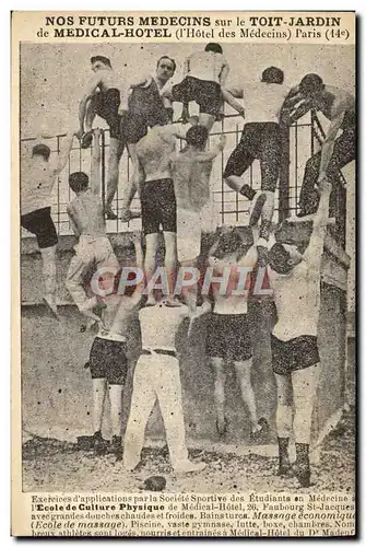 Cartes postales Nos futurs medecins sur le Toit Jardin de Medical Hotel des Medecins