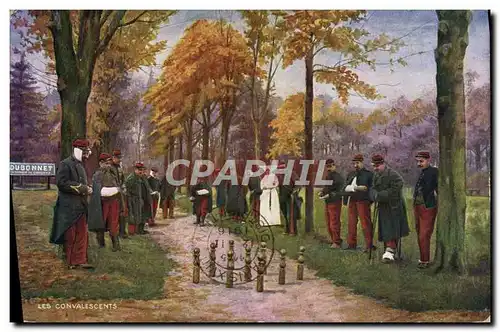 Ansichtskarte AK Jeu de quilles Religieuse Militaria Les convalescents Dubonnet