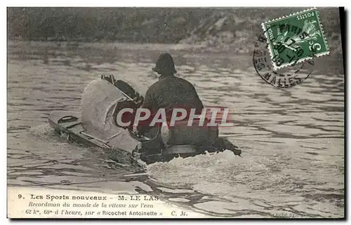 Cartes postales M Le Las Recordman du monde de la vitesse sur l&#39eau Ricochet Antoinette TOP
