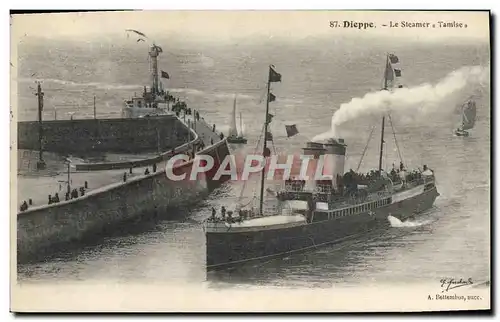 Cartes postales Bateau Dieppe Le steamer Tamise