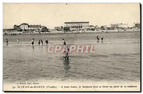 Cartes postales St Jean de Monts Bains Baigneur