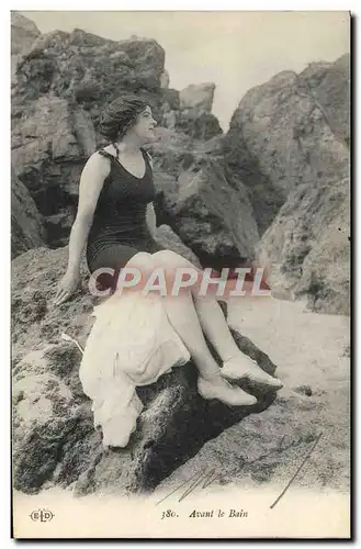 Cartes postales Femme Maillot de Bains Avant le bain