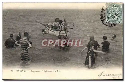 Cartes postales Femme Maillot de Bains Dieppe Baigneurs et baigneuses