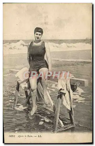 Cartes postales Femme Maillot de Bains Apres le bain