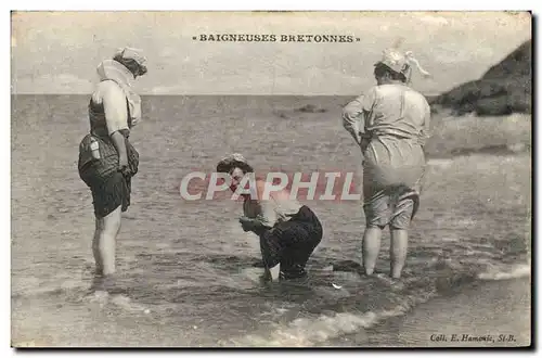 Cartes postales Femme Maillot de Bains Baigneuses bretonnes