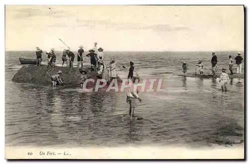 Ansichtskarte AK Enfants Plage Un fort Maillot de Bains