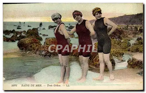 Cartes postales Femme Maillot de Bains Bains de mer Trois Graces