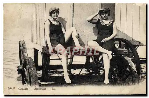 Ansichtskarte AK Femme Maillot de Bains Calais Baigneuses