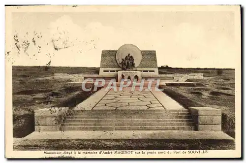 Ansichtskarte AK Militaria Monument eleve a la memoire d&#39Andre maginot sur la pente nord du fort de Souville