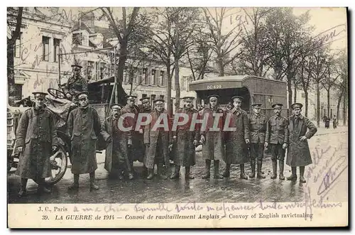 Cartes postales Militaria Convoi de ravitaillement anglais