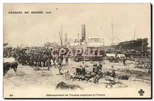 Ansichtskarte AK Militaria Debarquement de troupes anglaises en France