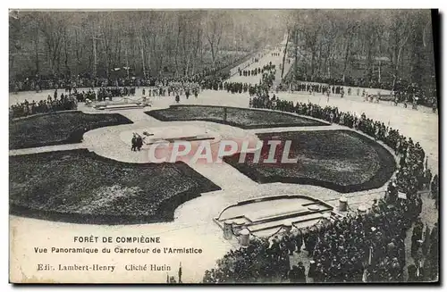 Cartes postales Militaria Foret de Compiegne Vue panoramique du carrefour de l&#39armistice