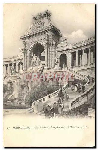 Ansichtskarte AK Marseille Le Palais de Longchamps L&#39escalier