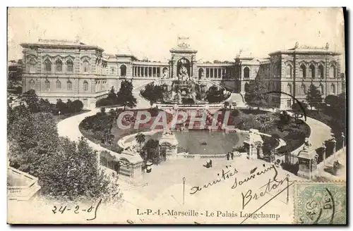 Cartes postales Marseille Le Palais Longchamp