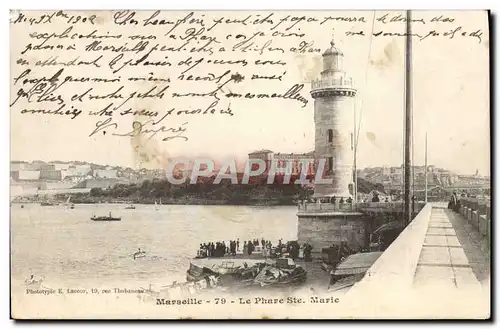 Ansichtskarte AK Marseille Le Phare Ste Marie