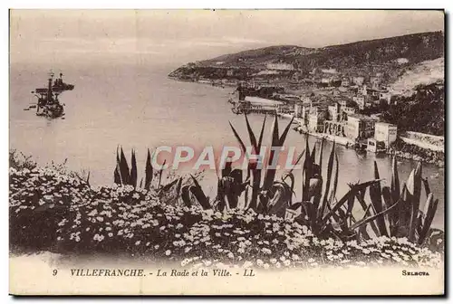 Ansichtskarte AK Villefranche La Rade et la Ville Bateaux