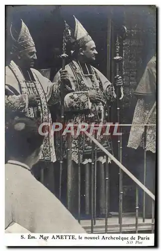 Cartes postales S Em Mgr Amette le nouvel Archeveque de Paris