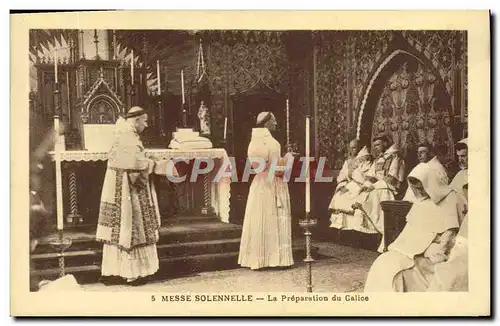 Cartes postales Messe solennelle La prepartation du Calice