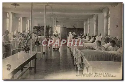 Cartes postales Lyon Hopital St Pothin Service de medecine generale Salle Ste Marie Infirmiere