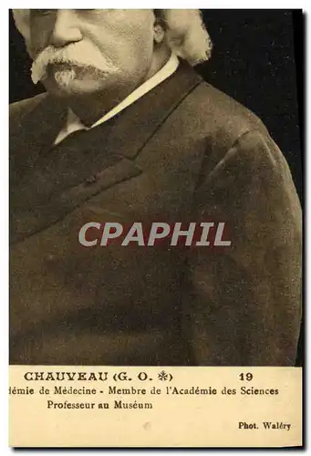 Cartes postales Chauveau Membre de l&#39Academie de Medecine de Paris Professeur au Museum