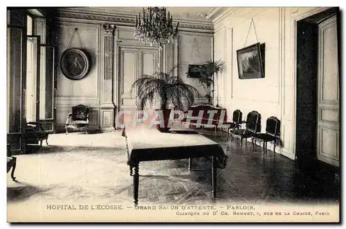 Cartes postales Hopital de l&#39Ecosse Grand salon d&#39attente Parloir Clinique du Dr Bonnet Rue de la Chaise P