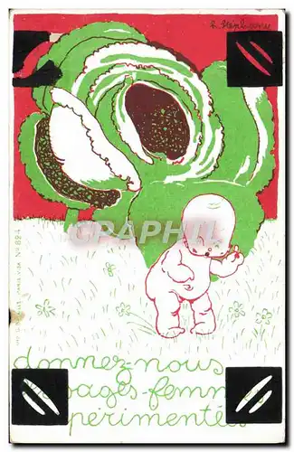 Cartes postales Sages femme Enfant Bebe Chou
