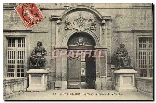 Cartes postales Montpellier Entree de la faculte de medecine