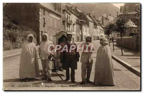 Cartes postales Le Mont Dore Baigneurs Retour du bain TOP