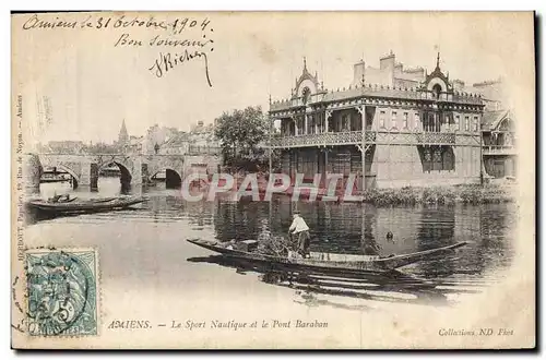 Ansichtskarte AK Amiens Le sport nautique et le pont Baraban