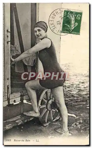 Cartes postales Retour du bain Natation
