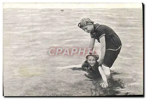 Cartes postales Lecon de natation