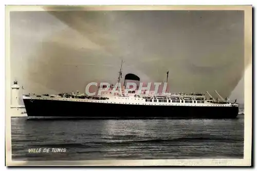 Moderne Karte Bateau Paquebot Ville de Tunis