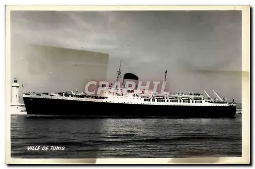 Cartes postales moderne Bateau Paquebot Ville de Tunis