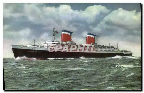 Cartes postales moderne Bateau Paquebot SS United States