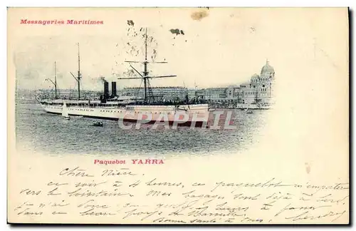 Ansichtskarte AK Bateau Paquebot Yarra Messageries Maritimes