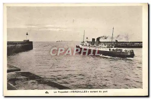 Ansichtskarte AK Bateau Paquebot Versailles sortant du port