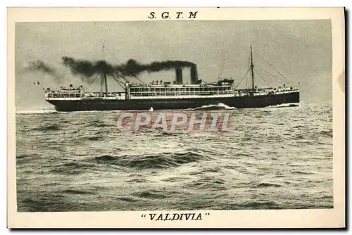 Cartes postales Bateau Paquebot SGTM Valdivia